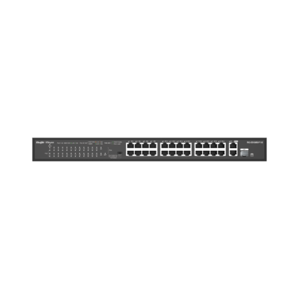RG-ES126S-P V2, 24-Port 10/100 Mbps with 2-Port Gigabit Rackmount PoE Switch