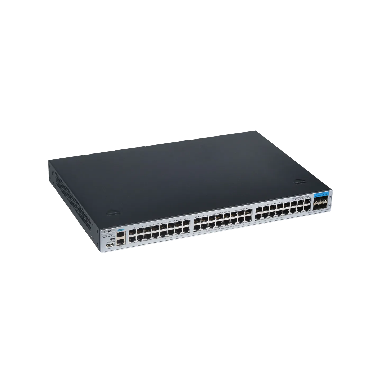 RG-S5750C-48GT4XS-H, Enterprise-Class Core/Aggregation Switch, 48 x GE Electrical Ports, Two Expansion Slots, 10GE Uplink