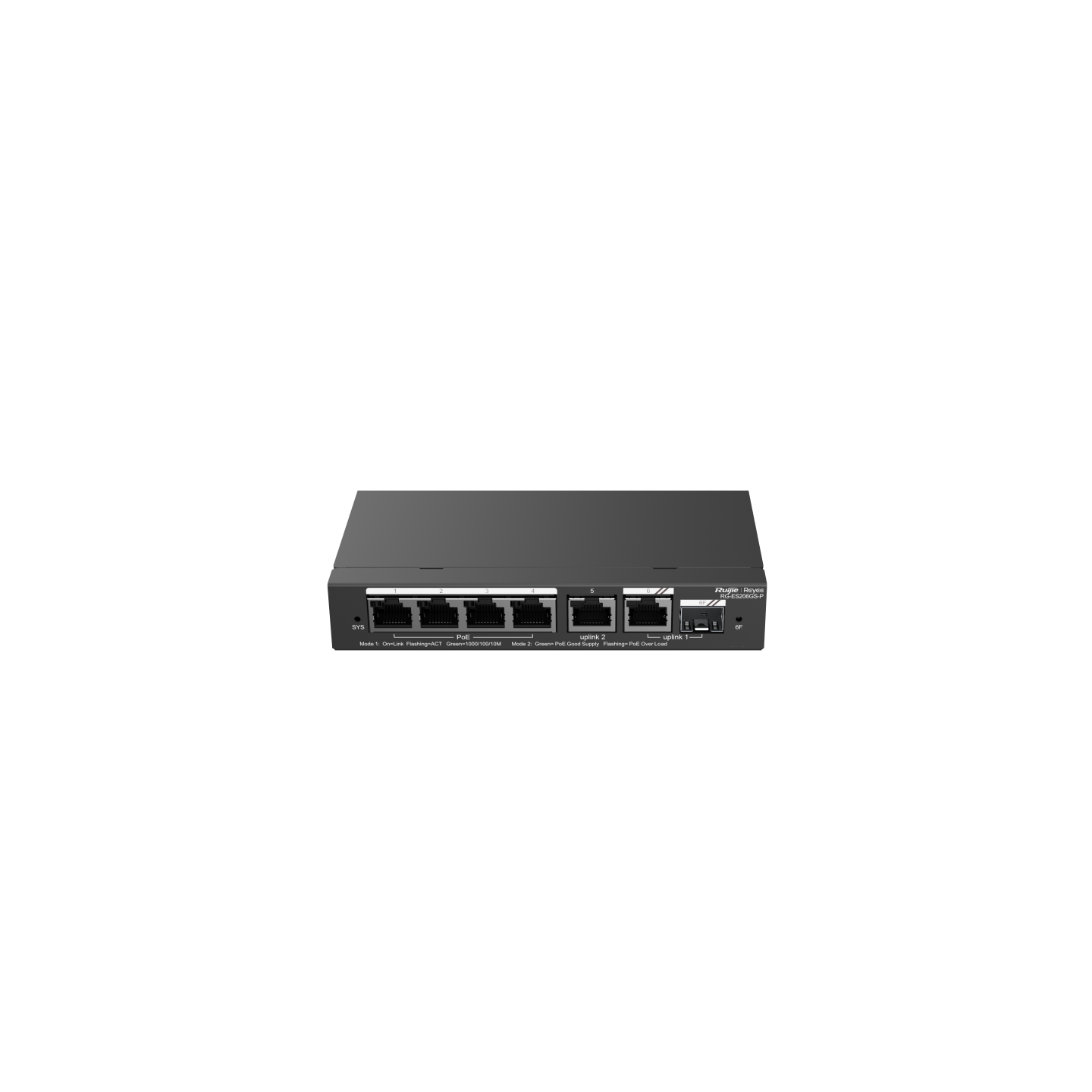 RG-ES206GS-P, 6-Port Gigabit Smart Cloud Managed PoE Switch