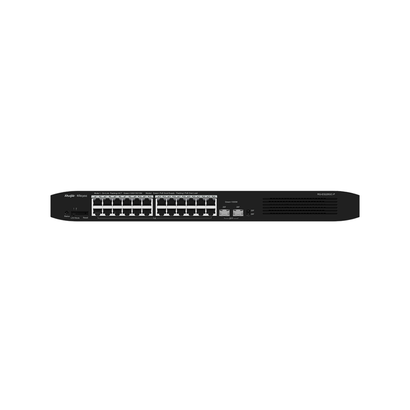 RG-ES226GC-P, 26-Port Gigabit Smart Cloud Managed PoE Switch
